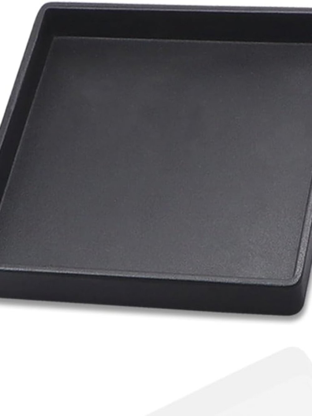Small Square Mini Tray 5.9 inch, Hard Plastic Black Serving Tray